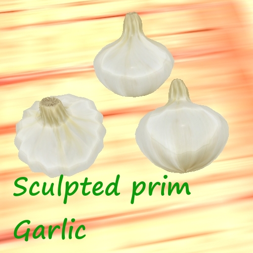 スカルプテッドプリム ニンニク にんにく　大蒜 SecondLife Sculpted prim Garlic