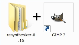 resynthesizerをGIMPに追加してみた。
