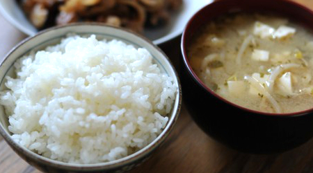 Rice and miso soup