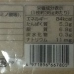 京都のぽたぽた こあげ(イトーヨーカドーで購入したもの)のパッケージ裏面栄養価