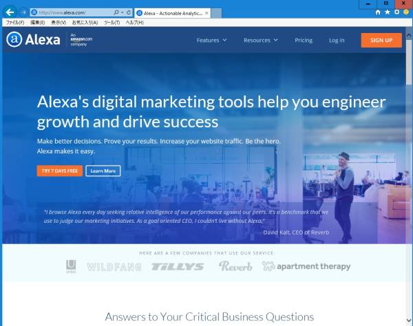 Alexa - Actionable Analytics for the Web  http://www.alexa.com/
