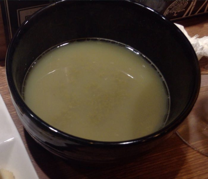 竹末東京プレミアムの限定麺のスープ