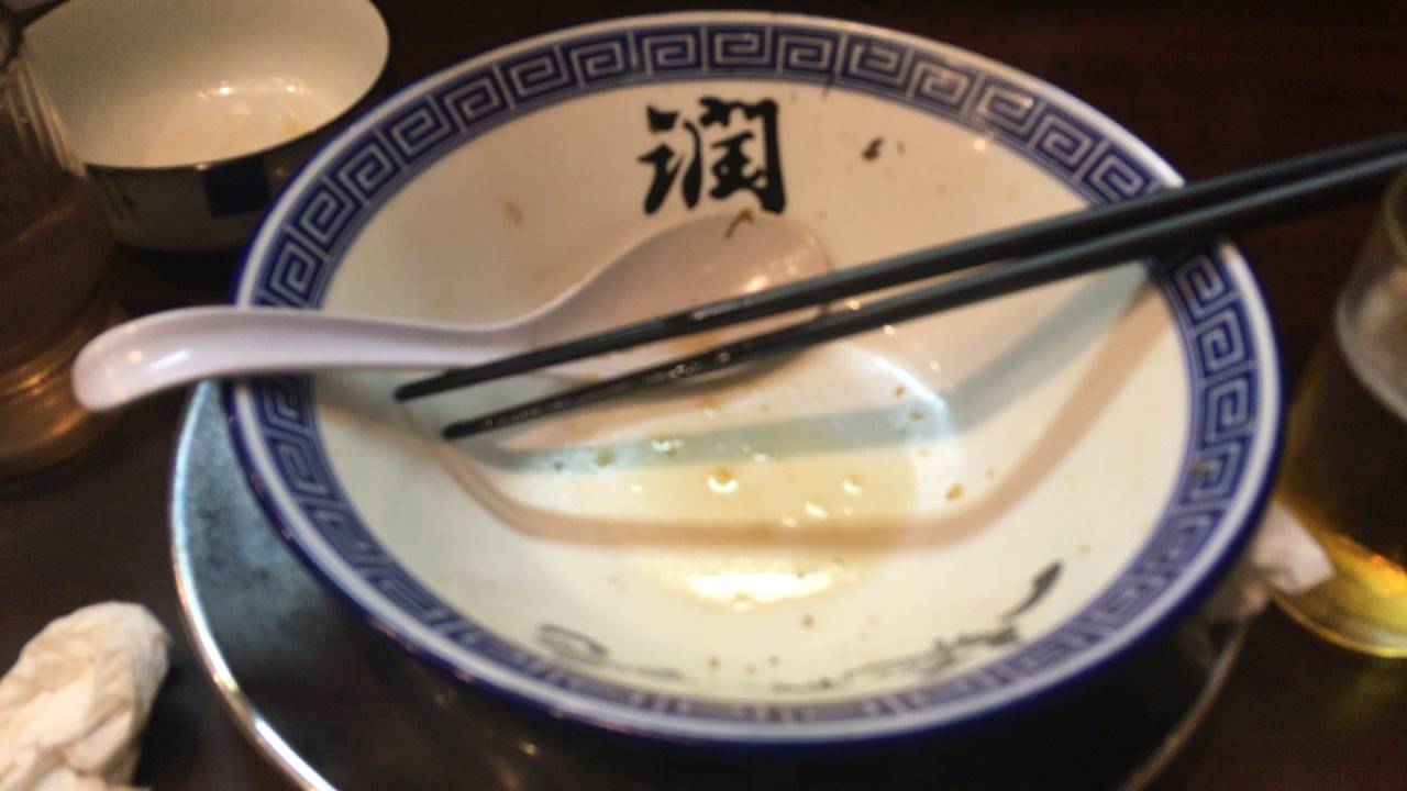 生姜醤油そば(限定麺)完食