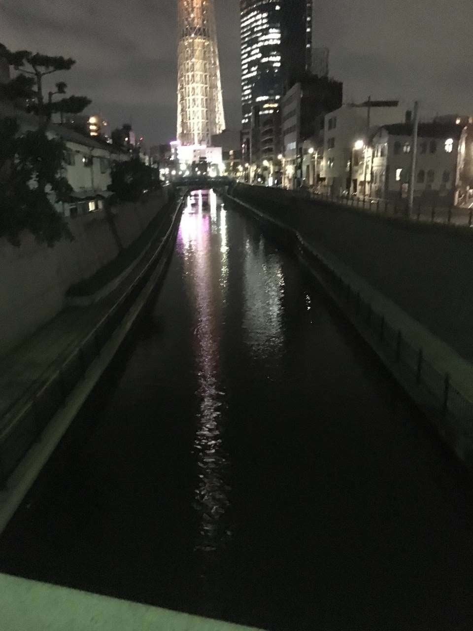  水面に映る東京スカイツリー