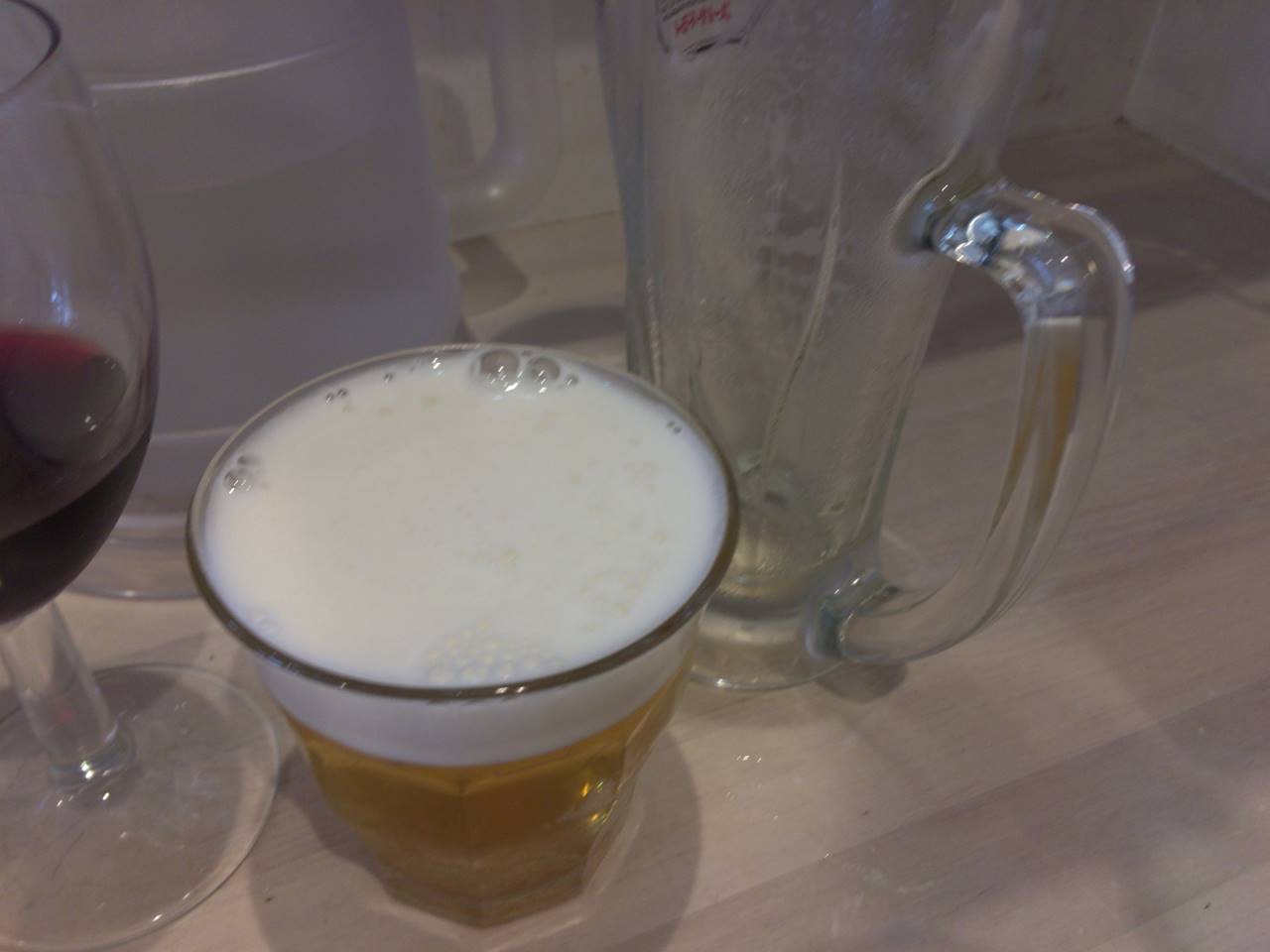 ビール2杯目　グラス