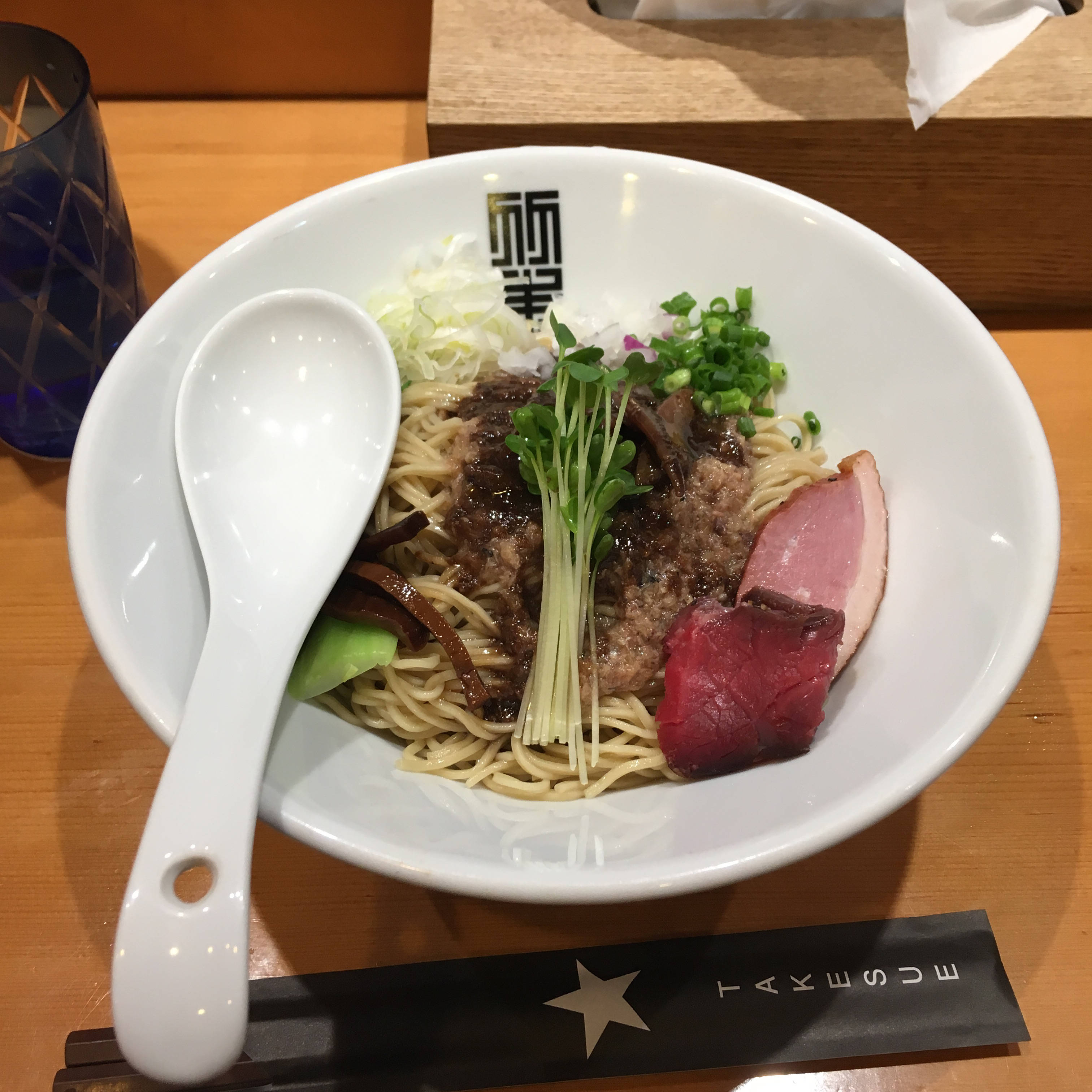 竹末東京プレミアムのサンマとイカのまぜそば細麺版