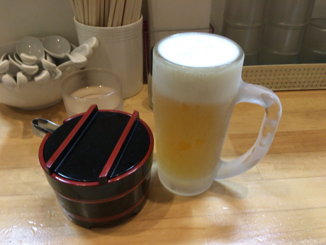 生ビール500円：ラーメンソレナリ