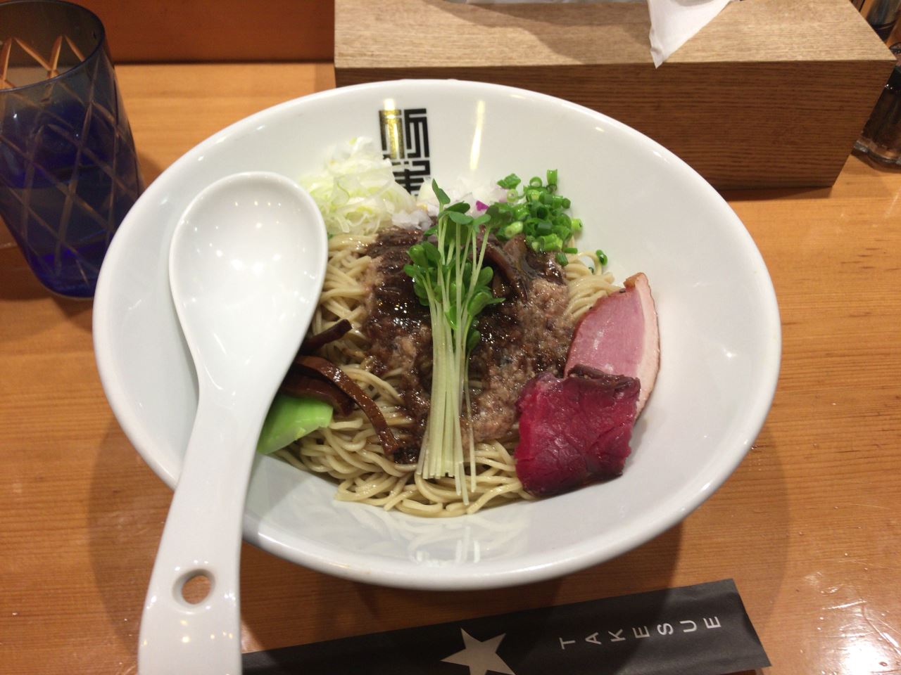 竹末東京プレミアムのサンマとイカのまぜそば細麺版