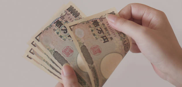 Female hands counting banknotes