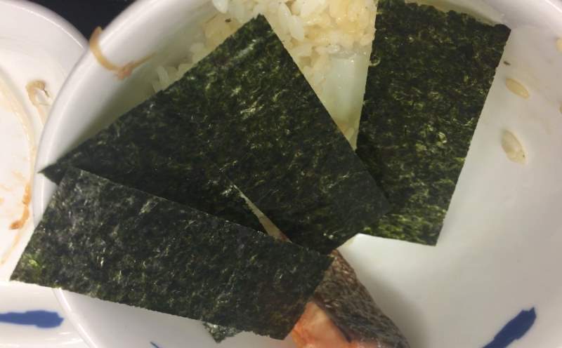 海苔：松屋の焼鮭定食