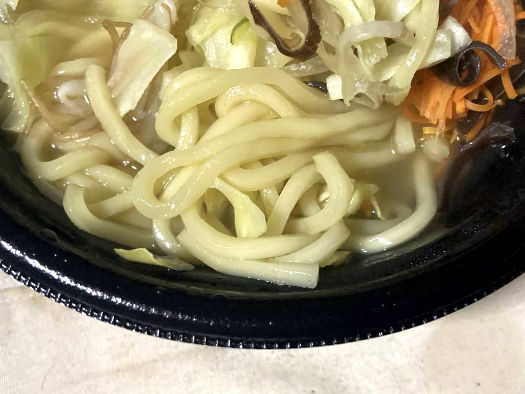 国産野菜タンメンの麺の状態
