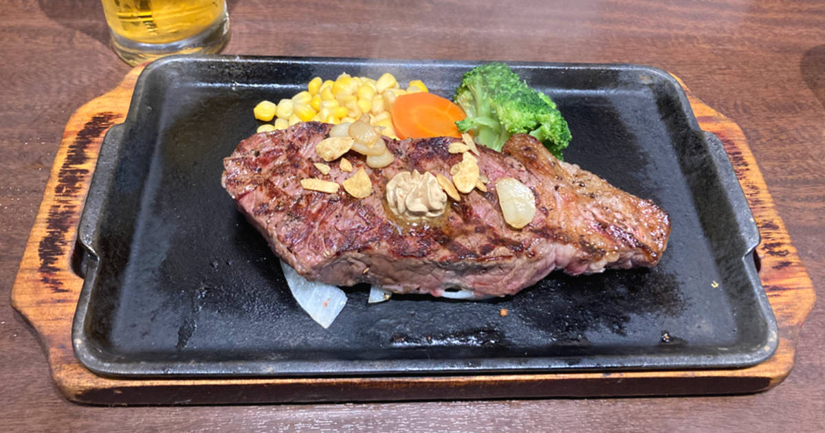 いきなりステーキの『王様(キング)のステーキ』200g食べてみた｜ショートグレインのサーロイン