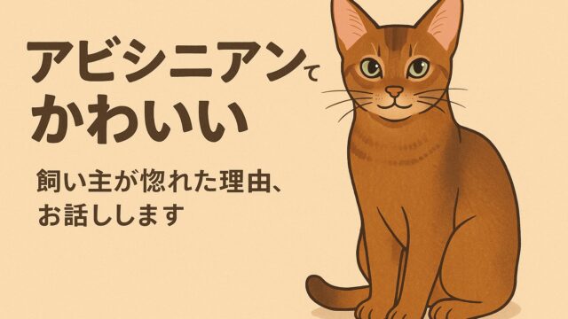 かわいいアビシニアンのイラスト