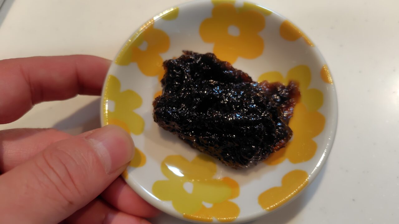 伯方の塩のり佃煮、開けてみた。