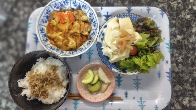 四つ巴の夜ごはん。完成！