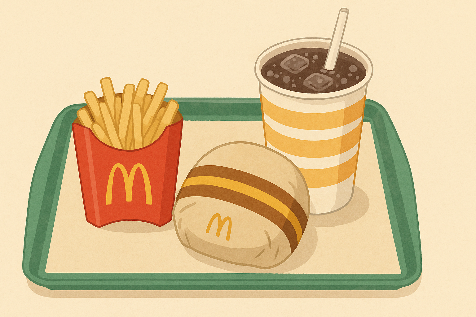 ダブルチーズバーガーLLセットのイラスト