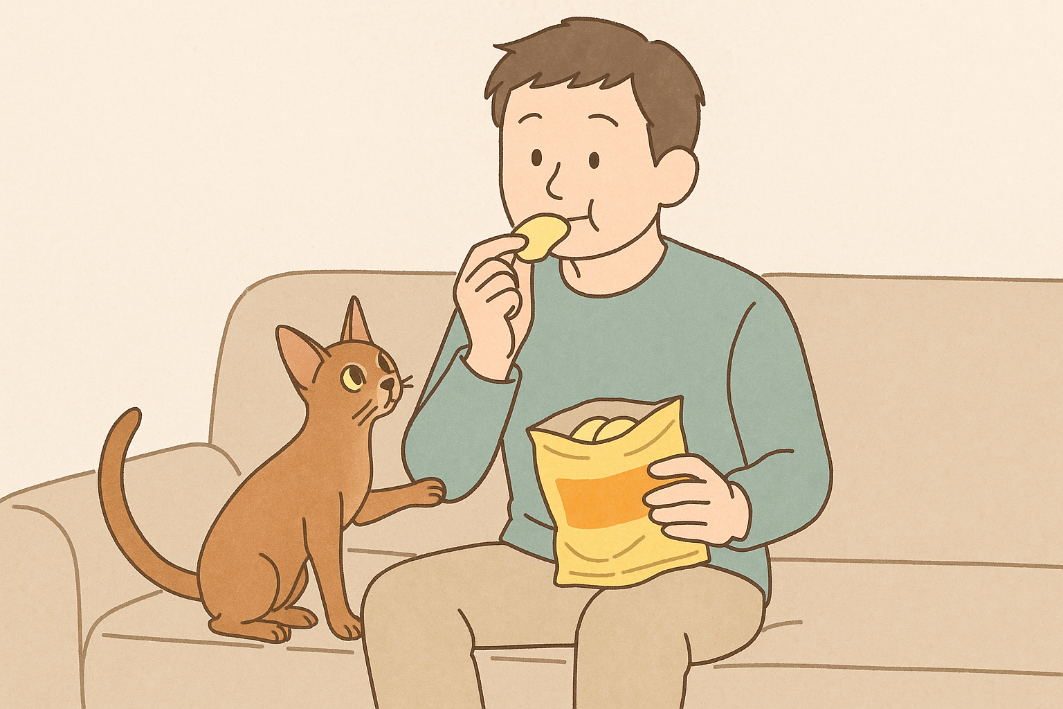 禁煙４日目、ポテチを食べる