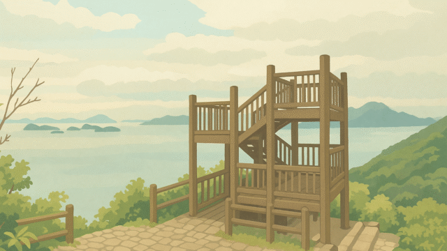 鬼ヶ島展望台のイラスト