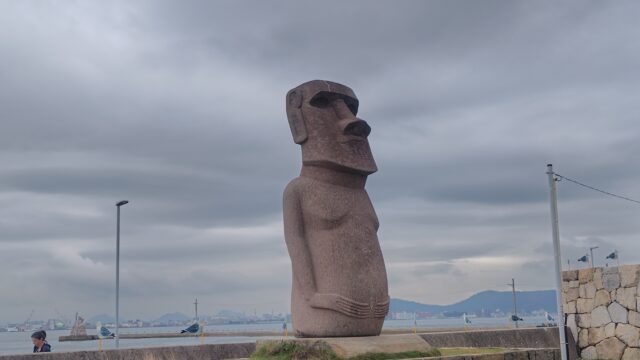 女木島のモアイ