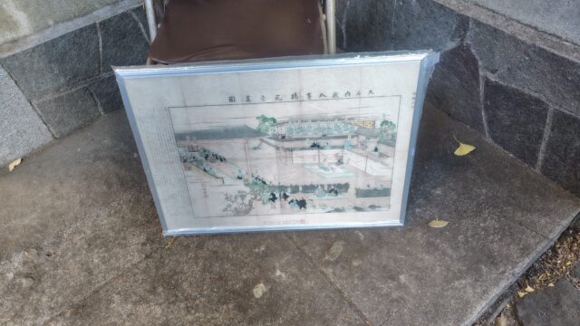 大石内蔵助が切腹した場所に置いてあった絵