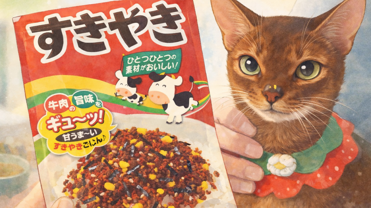 すきやきふりかけと猫
