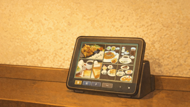 コーヒーサロン皇帝、タッチパネルで注文