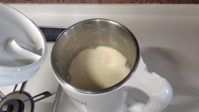 ソイリッチで豆乳完成